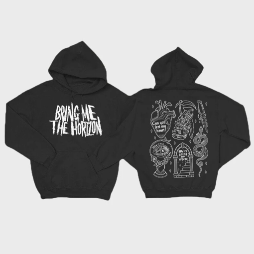 Bring Me The Horizon Doodle Art Hoodie, Vintage Bring Me The Horizon Album Lyric Merch Tee Hoodie, Bring Me The Horizon Shirt,Gift for women