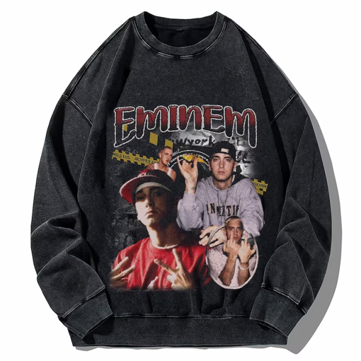 Eminem Washed T-Shirt, Rapper Homage Graphic Unisex T-Shirt, Singer Sweatshirt, Eminem Retro 90’s Fans Hoodie Gift for Rapper Fan Hip Hop