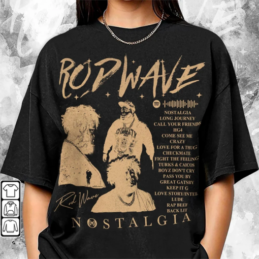 Rod Wave Nostalgia Album 90s Rap Music Shirt, Bootleg Rapper Album Vintage Y2K Sweatshirt, Retro Unisex Gift For Fan Hoodie