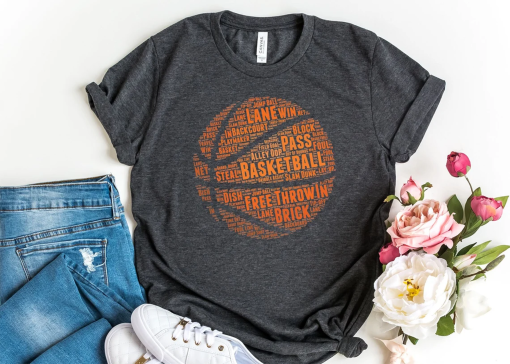 Basketball Shirts, Gift For Basketball Lover, Cool T-Shirt For Basketball Fan, Basketball Season Outfit, Game Day Shirt, Sports Lover Tees