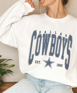 Vintage Dallas Football Crewneck Sweatshirt, Retro Cowboy…