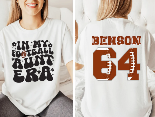 Personalized In my Football Aunt era T-shirt, Football Auntie Sweatshirt, Football Family matching, Cheerleader gift, Sunday Football