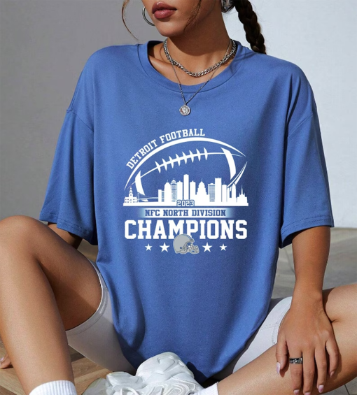 Detroit Football NFC North Champions Shirt, Game Day Detroit NFC North Champion T-shirt, Unisex, Oversized, Gift Tee.