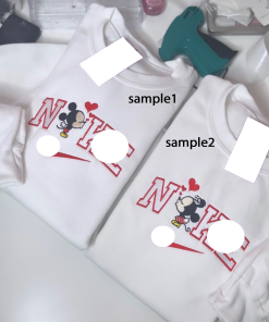 Embroidered Mickey and Minnie Sweatshirt, Anniversary Gift,…