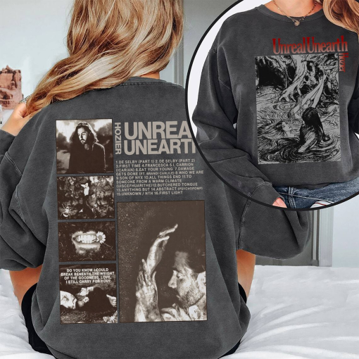 Unreal Unearth Sweatshirt, Hozier Shirt, Hozier Tour 2023 Shirt, Hozier inspired retro shirt, Hozier In A Week Sweatshirt