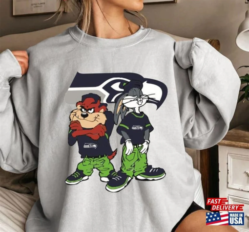 Seattle Seahawks Looney Tunes Shirt Nfl Unisex T-Shirt, Unisex Sweatshirt, Unisex Hoodie