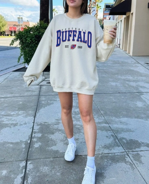 Buffalo Football Vintage Style Comfort Colors Sweatshirt, Buffalo Bill Crewneck, Bill Sweatshirt, Buffalo New York, Buffalo Fan Gift