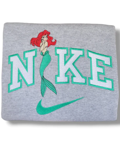 Ariel embroidered Tshirt, Little Mermaid embroidered shirt,…