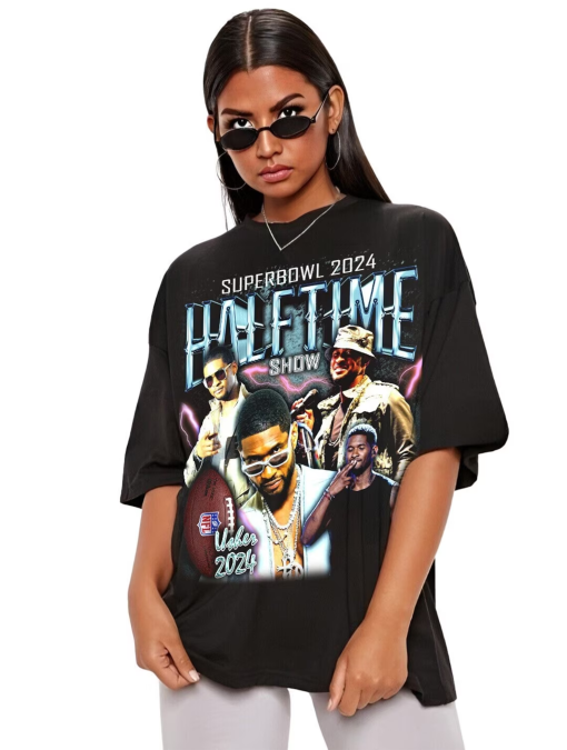 Usher 2000s Artist Super Bowl 2024 Halftime Show Graphic Tee Usher Show Sweatshirt Usher Super Bowl Shirt Halftime Shirt 2024 Usher Shirt