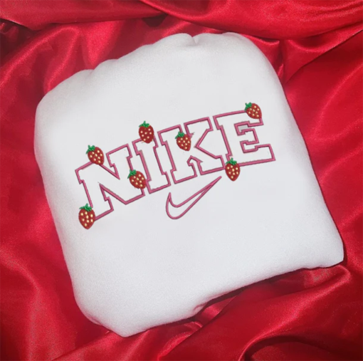 Cute strawberry shortcake embroidered sweatshirt