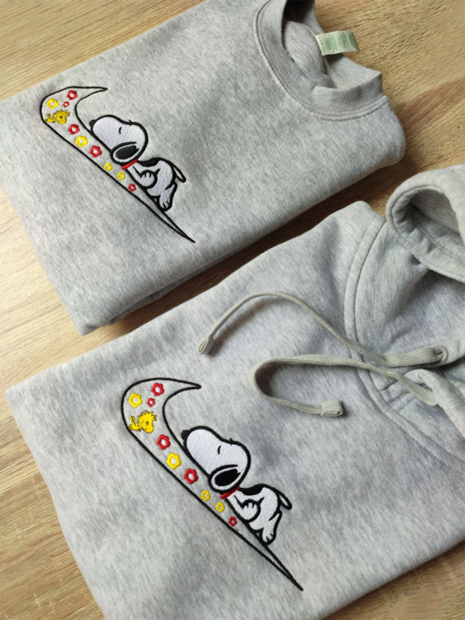 A Warm Embrace Of Snoopy Embroidered Sweatshirt, Snoopy sweatshirt embroidered, snoopy sweatshirt womens, snoopy sweater