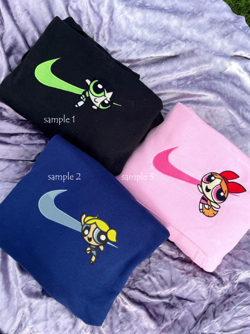 Power.puff Girls Friendship Inspired Embroidered Sweatshirt, Girl Group Matching Hoodie T shirt, Y2K Embroidery Shirt