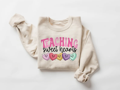 Valentines Day Teacher Sweatshirt, Teaching Sweethearts Teacher Shirts, Teacher Valentines Day Gift,Love Teacher Shirt,Valentines Day Shirt