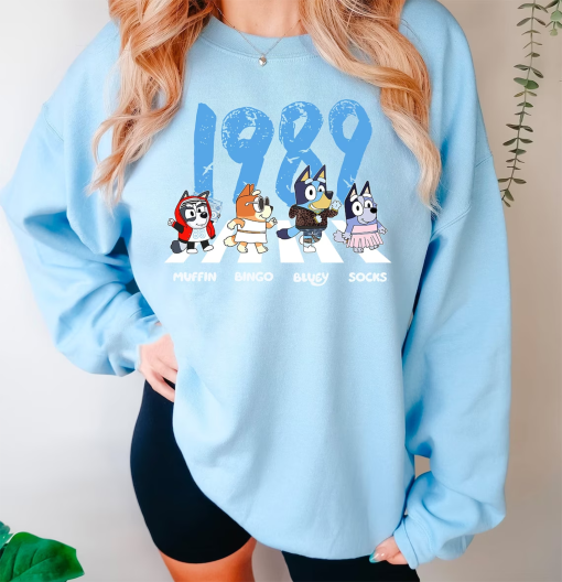 1989 bluey eras tour shirt bluey all albums shirt, bluey t-shirt, sweatshirt, hoodie, swiftie shirt