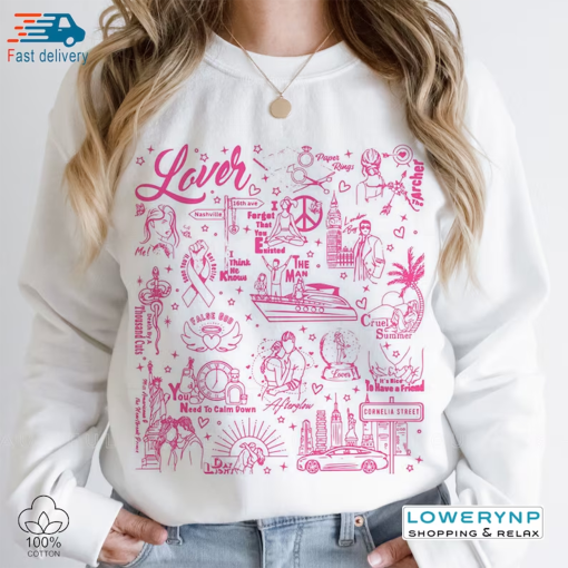 Lover Vintage T-shirt, Sweatshirt, Taylor Inspired Shirt, TS Vintage Merch, Music Shirt, Country Music Shirt, Long Sleeve, Hoodie