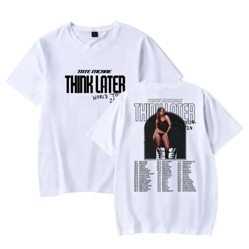 Tate Mcrae T-shirt, Think Later Hoodie, Think Later Album World Tour 2024 Tour Shirt, Tate McRae 2024 Concert Shirt, Gift For Fans