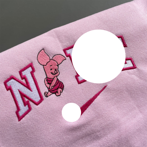 Embroidered Piglet Sweatshirt, Classic Winnie The Pooh Adult Unisex Crewneck