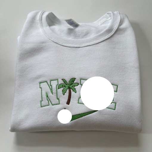 Palm Tree Embroidered Sweatshirt