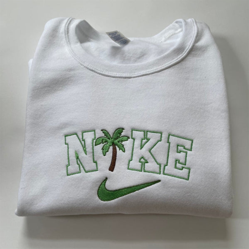 Palm Tree Embroidered Sweatshirt