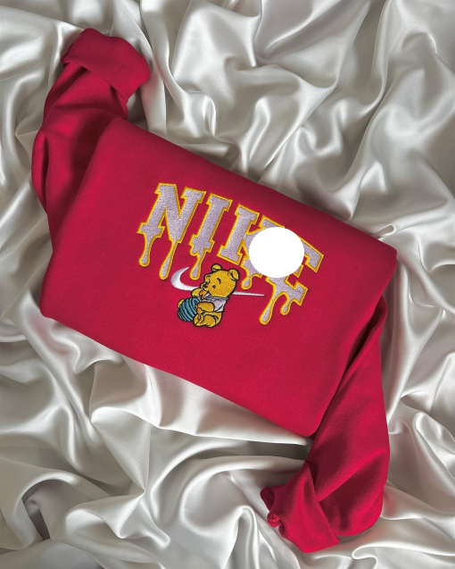 Winnie the P.oo.h inspired/ 90s vibe/ trendy/ fully embroidered sweatshirt or hoodie