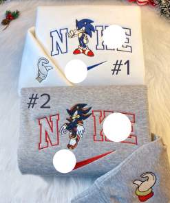 S.o.nic X Embroidered sweatshirt, Shadow The Hedgehog…