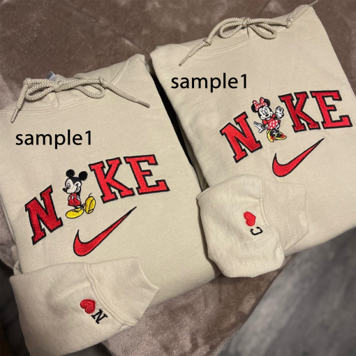 Embroidered Mickey and Minnie Sweatshirt, Anniversary Gift, Gift For Couples, Lovely Sweatshirt, Magic Trip Hoodie, Disney Trip Sweatshirt