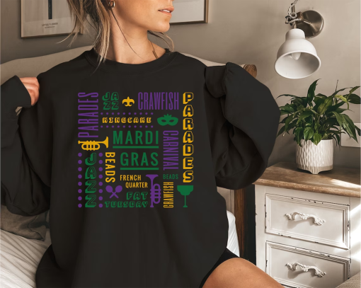 Mardi Gras Parade Carnival Sweatshirt Gildan 18000