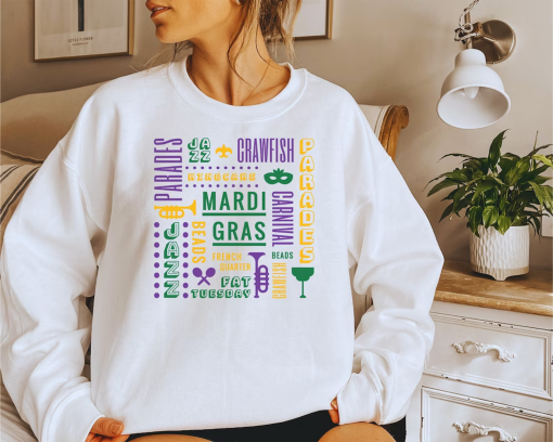 Mardi Gras Parade Carnival Sweatshirt Gildan 18000