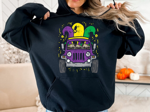 Mardi Gras Jeep Shirt Mardi Gras Carnival Shirt, Mardi Gras Party T-shirt, Mardi Gras Women Shirt, Mardi Gras Unisex Crewneck Sweatshirt