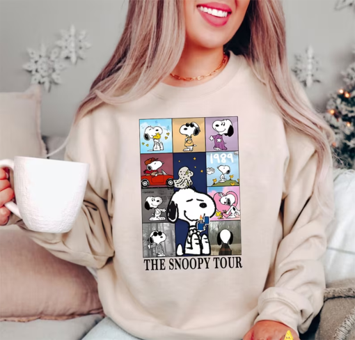 Vintage Taylor Swift Eras Tour Album Snoopy Tour Sweatshirt, Eras Tour Tshirt, Sweatshirt and Hooodie