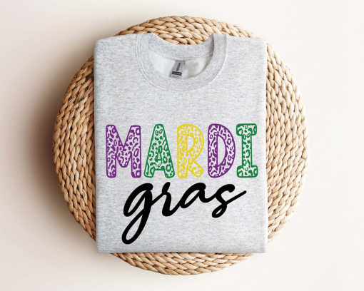 Mardi Gras Sweatshirt, Women Mardi Gras Carnival Shirt, Vintage Mardi Gras Costume, Mardi Gras Party Sweater, Fat Tuesday Gift