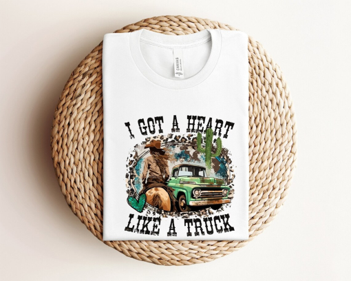 I Got A Heart Like A Truck T-Shirt, Valentine’s Day Shirt, Heart Like A Truck T-Shirt, Country Music Shirt, Western Shirts, Truck Shirt