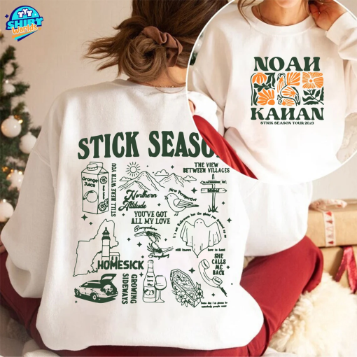 Vintage Stick Season 2023 Sweatshirt, 2 SIDES Noah Kahan Crewneck, Noah Country Music T-shirt, Noah Kahan Tour, Noah Kahan Stick Season Tee