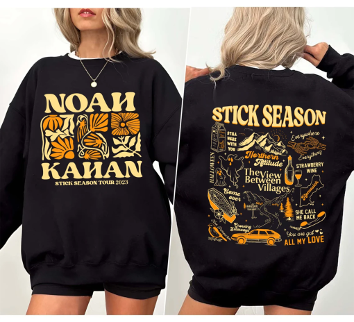 Stick Season 2 Side Sweatshirt, Noah Kahan Music Shirt, Stick Season Tour 2023 Shirt, Country Music Shirt, Gift For Fan