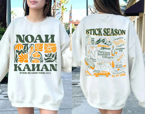 Stick Season 2 Side Sweatshirt, Noah Kahan Music Shirt, Stick Season Tour 2023 Shirt, Country Music Shirt, Gift For Fan