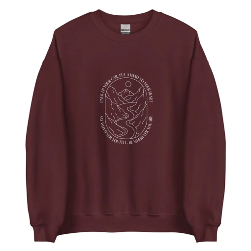 You’re Gonna Go Far Crewneck Sweatshirt | Song Lyric Inspired Sweatshirt | Say Whatever You Feel Be Wherever You Are