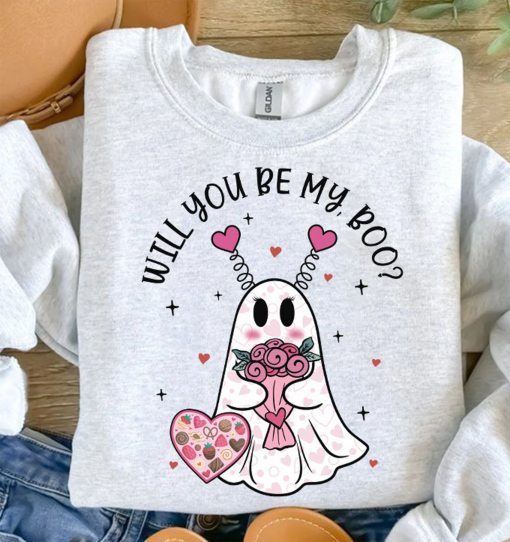 Be My Boo Png, Valentines Ghost Png, Will you be My Boo, Pastel Valentines Day, Valentines Day Sublimation, Girl Ghost Png, Valentines Png