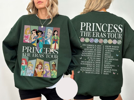 Princess Eras Tour Sweatshirt, Disney Princess Shirt, Princess Characters Shirt, Disney Girl Trip Shirt, Disneyworld Hoodie, Eras Tour Shirt