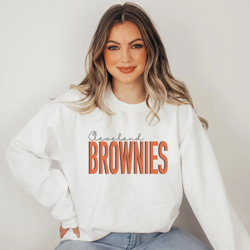 Cleveland Brownies Oversized Sweatshirt | Browns Unisex Crewneck| Oversized or Regular Fit Cleveland NFL