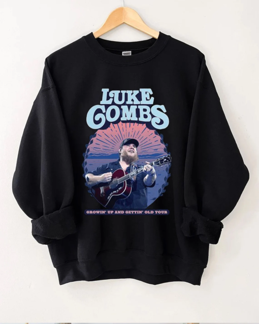 Luke Combs T-Shirt, Country Music Classic Hoodie, Luke Combs 2024 Tour Growing Up and Getting Old Hoodie, Country Music Shirt Sweatshirt