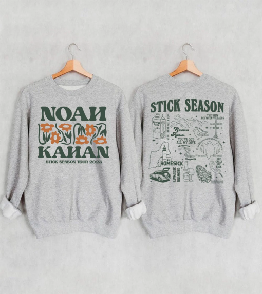 Vintage 2 Sides Stick Season Tour 2024 Sweatshirt, Noah Kahan Stick Season Tour 2023 Sweater, Kahan Folk Pop Music, Country Music Shirt