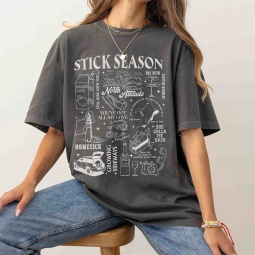 Noah Kahan Stick Season Tour 2023 Shirt, Folk Pop Concert Unisex Tee, Music Lover Sweatshirt, Gift For Fan