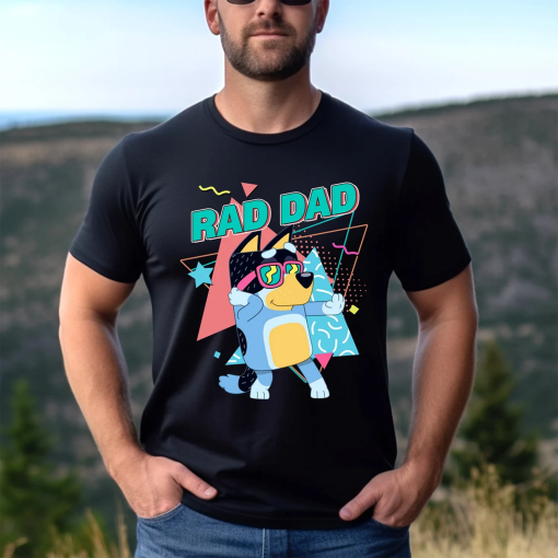 Retro Rad Dad Bluey Shirt, Retro Chilli Heeler Shirt, Dad Bluey Shirt, Chilli Heeler, Bluey Family Shirt, Bluey Cool Dad Club Shirt