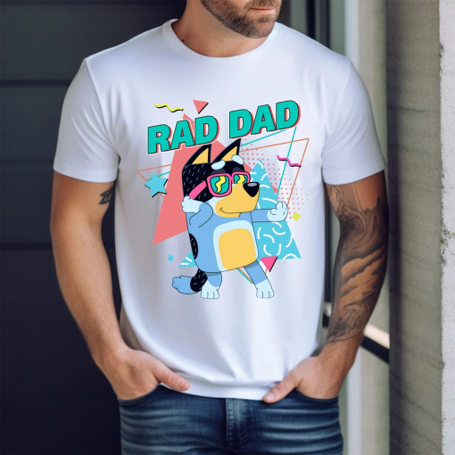 Retro Rad Dad Bluey Shirt, Retro Chilli Heeler Shirt, Dad Bluey Shirt, Chilli Heeler, Bluey Family Shirt, Bluey Cool Dad Club Shirt