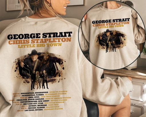 George Strait with Chris Stapleton, Little Big Town Tour Shirt, Country Music Tour 2024 Shirt, Nashville Music Shirt, Gift for Fan