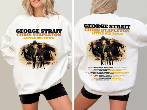 George Strait with Chris Stapleton, Little Big Town Tour Shirt, Country Music Tour 2024 Shirt, Nashville Music Shirt, Gift for Fan