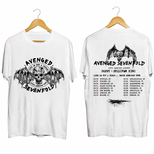 Avenged Sevenfold Life Is But A Dream North American Tour 2024 Shirt, Avenged Sevenfold Band Fan Shirt, Avenged Sevenfold 2024 Tour Shirt