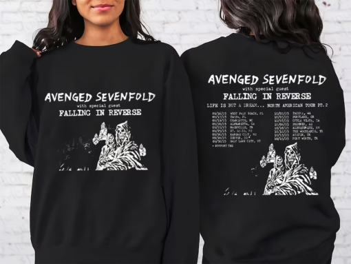 Avenged Sevenfold Life Is But A Dream North American Tour 2023 Shirt, Avenged Sevenfold Band Fan T-Shirt, Sweatshirt, Hoodie all size, Color