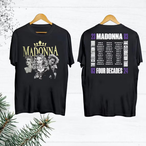 2024 Tour Madonna The Celebration T-Shirt, Madonna 90s Vintage Shirt, Four Decades Tour Shirt, Madonna Fan Gift Shirt, Madonna Concert Merch