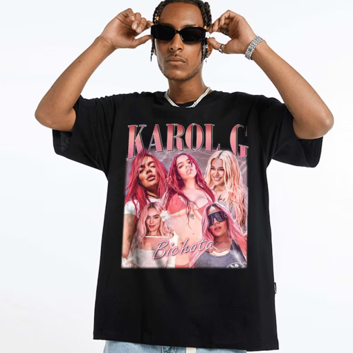 Karol G Vintage T-Shirt, Karol Gift For Women And Man Unisex T-Shirt, Unisex Vintage Bangtan Group Shirt, Oversized Retro Bootleg Tee